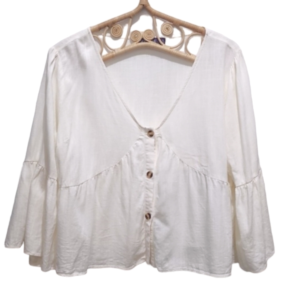 Adore Me cotton linen blend top size 1x